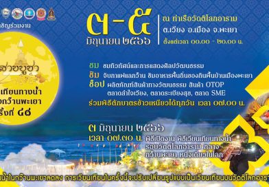 เวียนเทียนทางน้ำ กลางกว๊านพะเยา หนึ่งเดียวในโลก ครั้งที่ 48 เนื่องในวันวิสาบูชา ประจำปี 2566