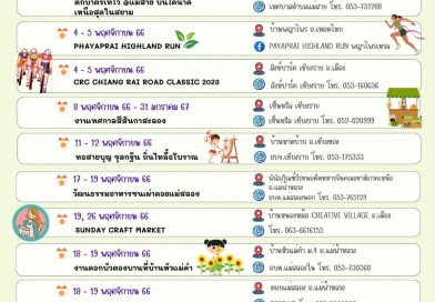 ปฏิทินท่องเที่ยวจังหวัดเชียงราย [ เดือนตุลาคม-ธันวาคม 2566 ]