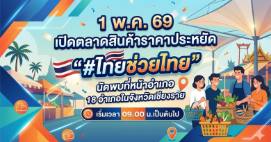 18 จุดจำหน่ายสินค้า “ไทยช่วยไทย” จังหวัดเชียงราย